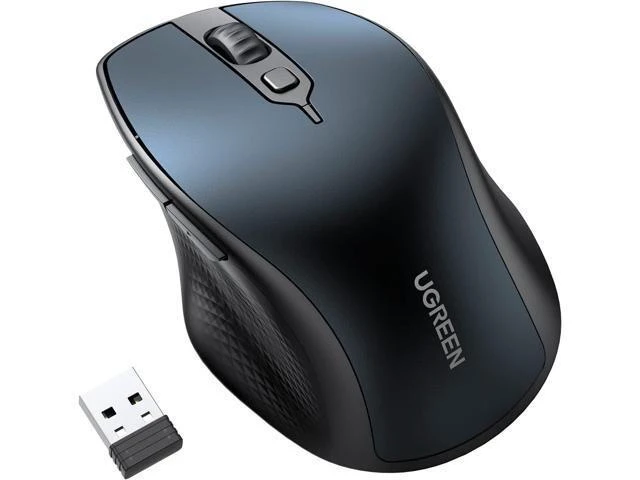 Alt view image 8 of 14 - Wireless Mouse Ergonomic Bluetooth 5.0 Mouse for Laptop 2.4G Cordless with USB Receiver 1000/1600/2000/4000 DPI 5 Buttons Silent Mice for MacBook PC Desktop Chromebook Blue