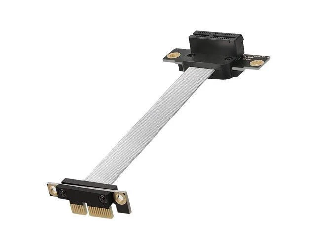 Alt view image 7 of 12 - PCI-e PCI Express 1X Expander Extension Cable, Silver-Plated Shield Foldable, Full-Speed, Stable, Lossless Signal (10cm)