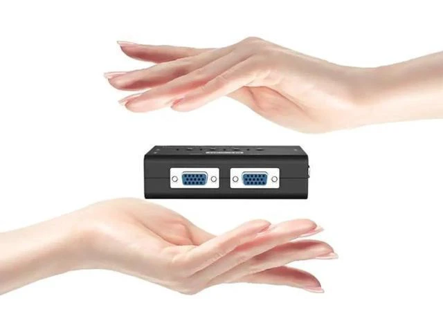 Alt view image 10 of 10 - 2 Port VGA KVM Switch USB Mouse Keyboard Console Manual Button Press Select With Original Cable High Resolution MT-260KL