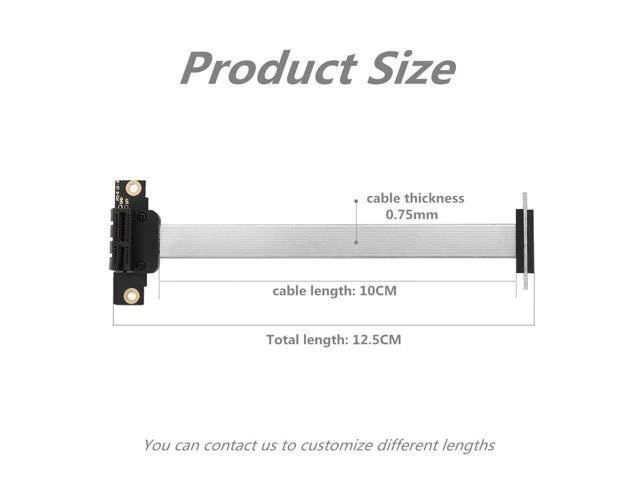 Alt view image 10 of 12 - PCI-e PCI Express 1X Expander Extension Cable, Silver-Plated Shield Foldable, Full-Speed, Stable, Lossless Signal (10cm)