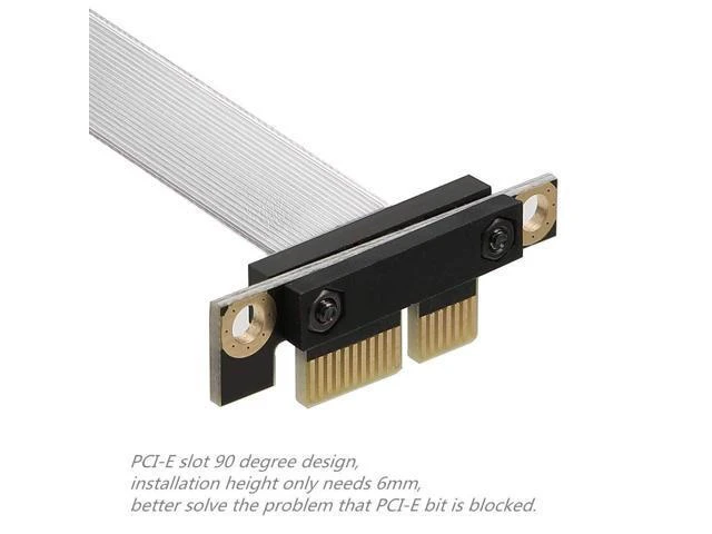 Alt view image 11 of 12 - PCI-e PCI Express 1X Expander Extension Cable, Silver-Plated Shield Foldable, Full-Speed, Stable, Lossless Signal (10cm)