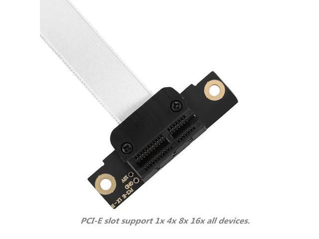 Alt view image 12 of 12 - PCI-e PCI Express 1X Expander Extension Cable, Silver-Plated Shield Foldable, Full-Speed, Stable, Lossless Signal (10cm)