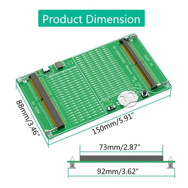 Alt view image 7 of 8 - DDR4/DDR5 Laptop Memory Tester 2-in-1 RAM Diagnostic Tool with LED Indicators, Pinpoint Fault Detection for Contact Issues, Damaged Resistors, and PCB Trace Breaks