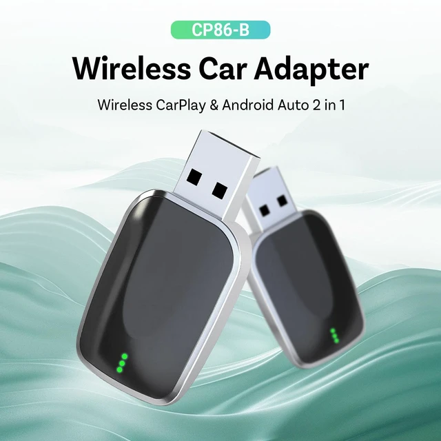 Alt view image 8 of 10 - 2-in-1 Wireless CarPlay & Android Auto Adapter, Wired to Wireless Dongle with OTA Upgrade Dual-Band 2.4/5GHz WiFi, Bluetooth Connect, Plug & Play U