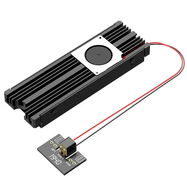 Alt view image 6 of 10 - M.2 Solid State Drive Heat Sink Sata Nvme Ngff Turbo Fan M2 Super Ssd Heat Sink Suitable for M2 Nvme Sata 2280 Pcie Ssd