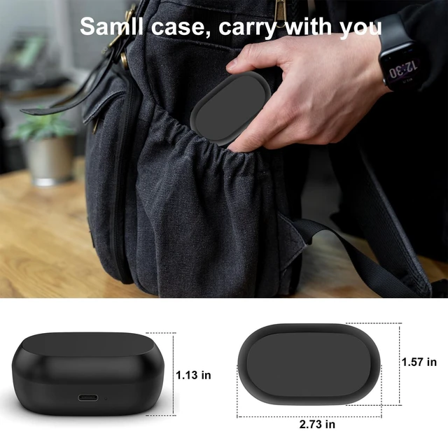 Alt view image 9 of 10 - Charging Case Replacement Compatible with Jabra Elite 7 Pro and Elite 7 Active(Black)