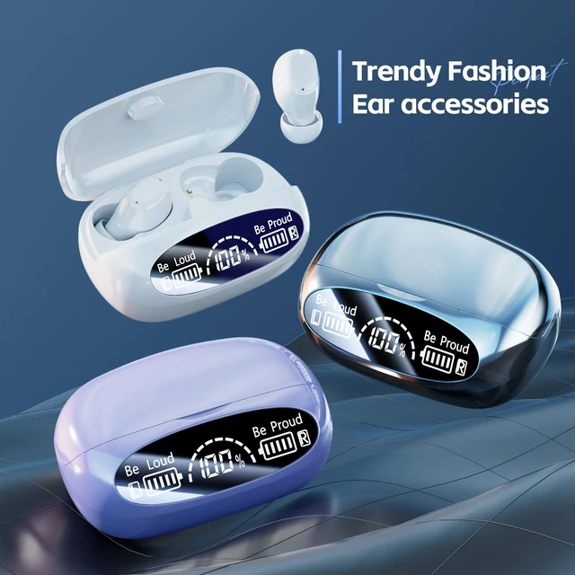 Alt view image 10 of 10 - M151 Mini Sleep Bluetooth Headset TWS Invisible Comfort Fit, High-Quality Sound, Low Latency, Mirror Digital Display, Bluetooth 6.0