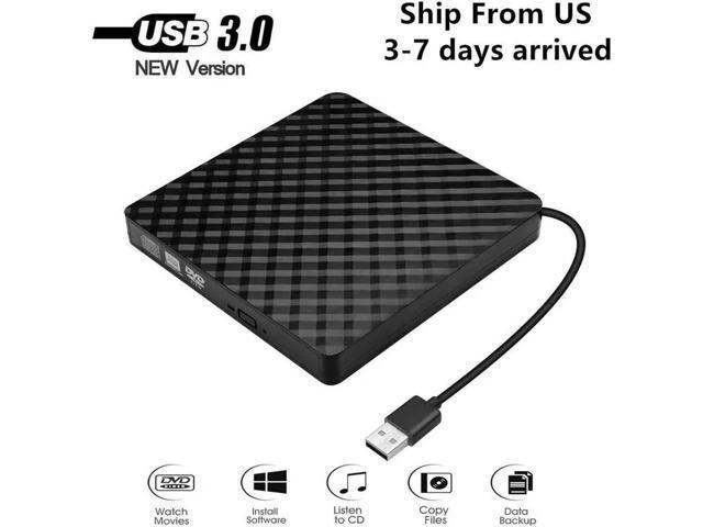 Alt view image 8 of 14 - Portable External DVD Drive USB 3.0 Slim CD DVD RW ROM Optical Drive for Laptop Desktop PC