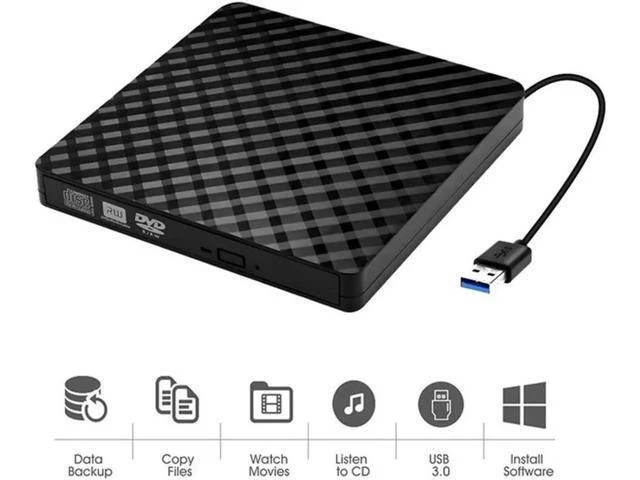Alt view image 10 of 14 - Portable External DVD Drive USB 3.0 Slim CD DVD RW ROM Optical Drive for Laptop Desktop PC