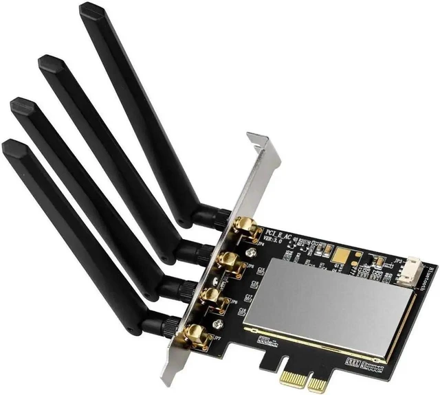 Alt view image 3 of 4 - Adapter Desktop PC 1300Mbps PCI-e Wireless Card with broadcom BCM94360CD wireless AC Dual Band WiFi Blueooth BT 4.0