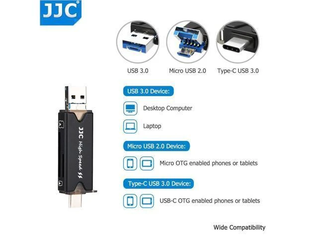 Alt view image 8 of 10 - USB 3.0 Card Reader SD TF Micro SD Card Reader For Laptop Computer Smart Phone Tablets Micro USB 2.0 Type-C USB 3.0 Ports