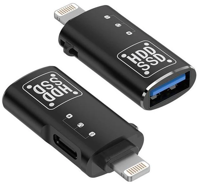 Alt view image 5 of 8 - USB-C to USB 3.0 OTG Adapter Type-C OTG Converter for iPhone 15/16/17 Pro/Max, iPad, MacBook, Android Phone/Tablet, Connect U-Disk/Mouse/Keyboard/Flash Drive, Support Data Sync & Fast Charging