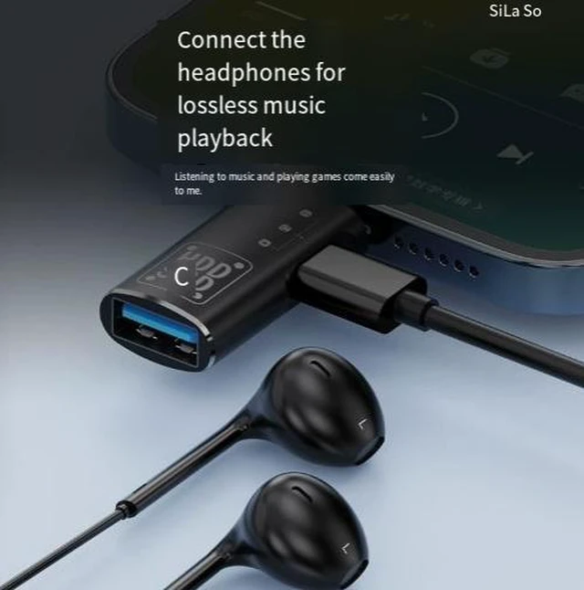 Alt view image 6 of 8 - USB-C to USB 3.0 OTG Adapter Type-C OTG Converter for iPhone 15/16/17 Pro/Max, iPad, MacBook, Android Phone/Tablet, Connect U-Disk/Mouse/Keyboard/Flash Drive, Support Data Sync & Fast Charging