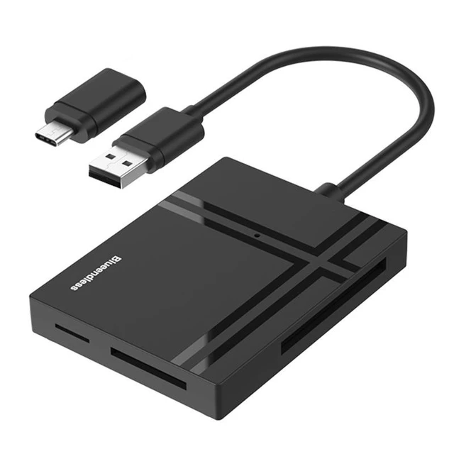 Alt view image 5 of 8 - 5-in-1 USB 3.0/Type-C Card Reader Multi Memory Card Adapter with CF/XD/TF/SD/MS Slots, OTG Function for Phone/Tablet/DSLR/Laptop, Plug & Play, 5Gbps High-Speed Transfer