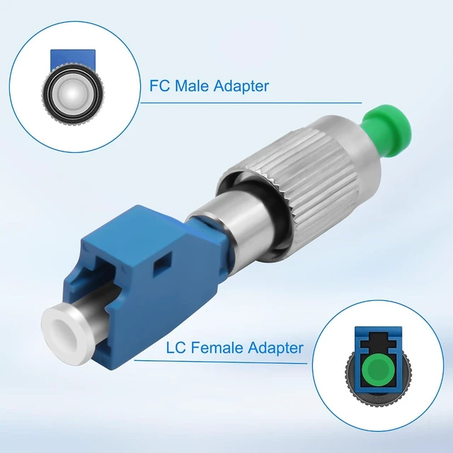 Alt view image 11 of 14 - LC to FC Fiber Optic Adapter FC/APC Male to LC/UPC Female Single Mode Simplex Hybrid Optical Adapter Converter Connector for Network Internet -2 Pcs