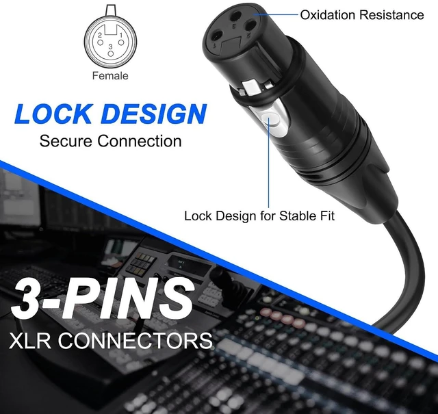 Alt view image 13 of 14 - XLR to 3-pin Phoenix Cable XLR 3P Female to PHX3M NBKF/2EDG-5.08 3pin PCB Screw Terminal Block Adapter Connector Cord for Speakers -0.4M/1.3FT