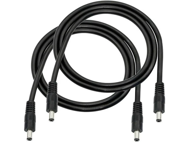 Alt view image 2 of 2 - FOR 2pcs/lot DC to DC Cable,3FT 18AWG DC 5.5MM x 2.1MM Male to Male Plug Power Adapter Cable for LED, CCTV, Car, Monitors,etc(2 Pcs)