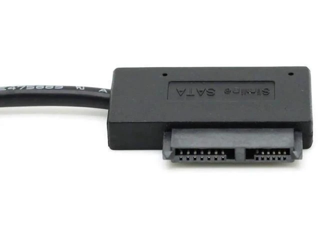 Alt view image 7 of 10 - USB 2.0 to 7+6P 13Pin Slimline SATA Cable, External Power & Data Converter for Laptop ODD CD/DVD-ROM Hard Drive Caddy