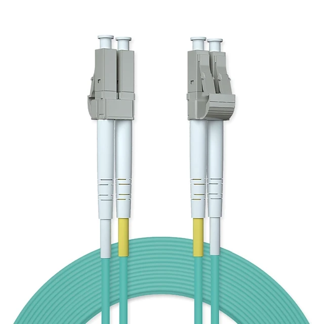 Alt view image 11 of 12 - OM3 LC to LC Fiber Patch Cable, 10G Multimode Fiber Duplex LC 50/125m Fiber Optic Cable Cord, LSZH 80 Meter(263ft), Aqua
