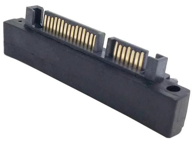 Alt view image 8 of 14 - 90 Degree Right Angled SATA 22Pin 7+15 Male to Female Extension Adapter, Integrated SATA Data & Power Converter for SSD HDD