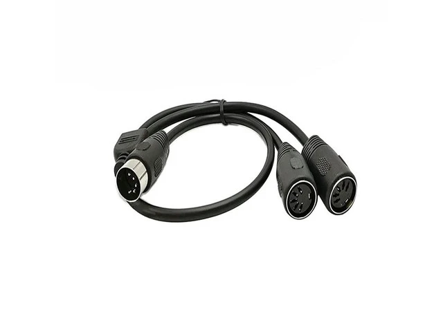 Alt view image 2 of 2 - FOR DIN 5-Pin Splitter Y Adapter MIDI Cable, MIDI 5 Pin Male to Dual 2 x DIN-5 Female Extension Audio Cable (D5P M-2F,0.5meter)