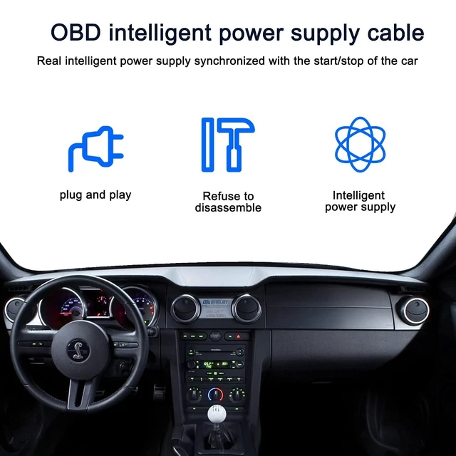 Alt view image 13 of 14 - OBD to USB Power Cable Adapter 16Pin OBD2 Male to 5V 2A USB Female Connector 12V 24V 36V to 5V 2A with Switch Button for Dash Camera Phone Car GPS DVR-0.5M/1.6FT