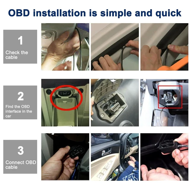 Alt view image 12 of 14 - OBD to USB Power Cable Adapter 16Pin OBD2 Male to 5V 2A USB Female Connector 12V 24V 36V to 5V 2A with Switch Button for Dash Camera Phone Car GPS DVR-0.5M/1.6FT