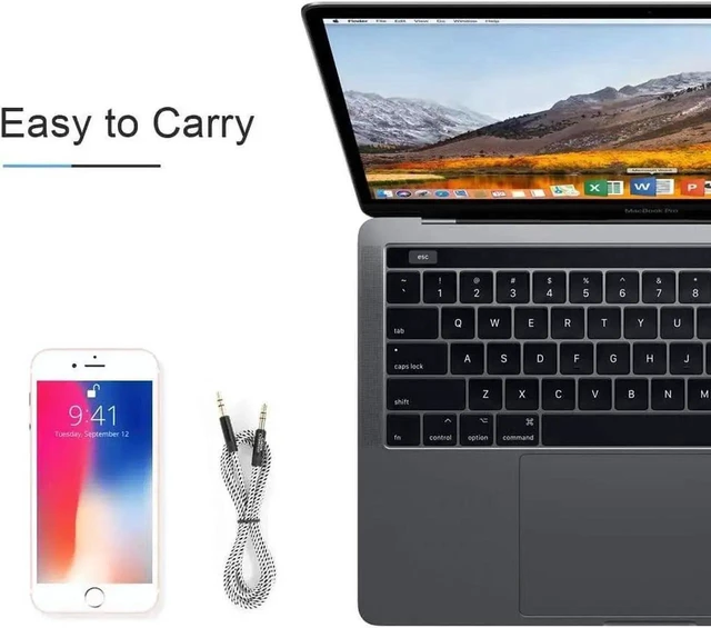 Alt view image 10 of 14 - Aux Cable for Car with iPad Pro USB C Hub, Dockteck 5 in 1 Adapter for iPad Pro 2021 2020 iPad Air 4