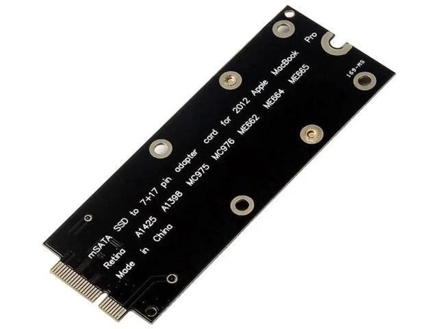 Alt view image 10 of 10 - mSATA Mini PCIe SATA SSD to 7+17Pin Adapter Card, 2012 MacBook Proprietary SSD Converter Compatible with A1425 A1398 MC975 MC976