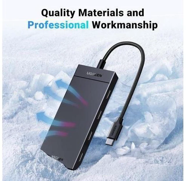 Alt view image 13 of 14 - UGREEN USB C Hub, 10Gbps 4 in 1 USB 3.2 Adapter with 4 USB-C 3.2, 4 Ports USB C Splitter Extender for MacBook Pro/Air, iPad Pro, iPhone 15/15 Pro Max, Surface, PC, Laptops and More