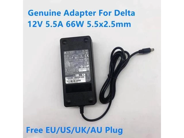 Alt view image 3 of 4 - Delta ADP-66CR B 12V 5.5A 66W 5.5x2.5mm AC Adapter For DPS-60PB A 12V 5A 60W Monitor Laptop Power Supply Charger