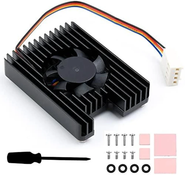 Alt view image 2 of 2 - Dedicated All-in-One 3007 Cooling Fan for Raspberry Pi Compute Module 4 CM4,Speed Adjustable 8000±10% RPM, with Thermal Tapes