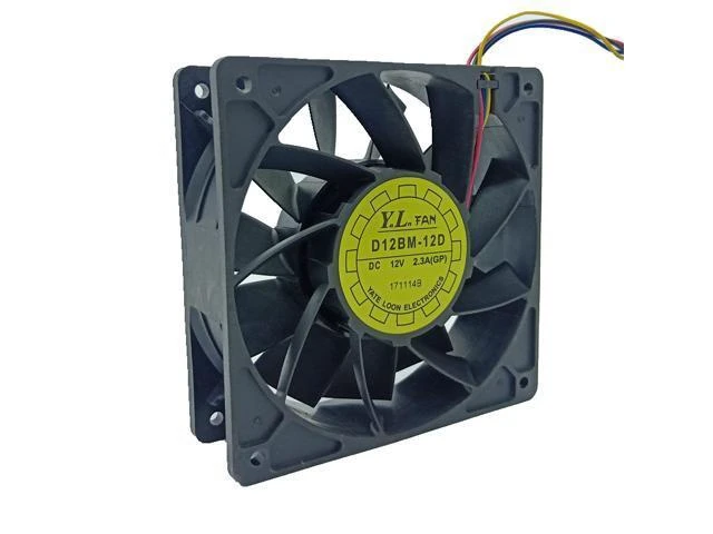 Alt view image 5 of 8 - D12BM-12D For YLFan 12038 12V 4-Pin PQM Temperature Control Cooling Fan 12cm Max Airflow Rate Fan 2.3A