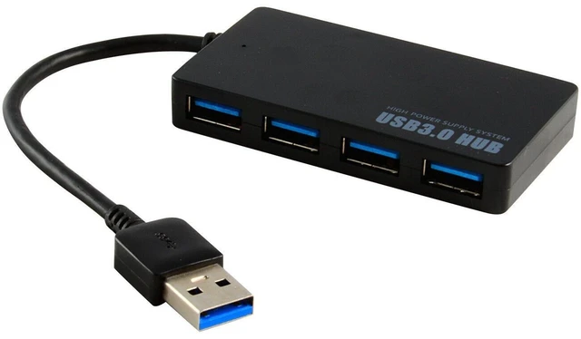 Alt view image 7 of 8 - 4-Port USB 3.0 Hub 5Gbps Portable Compact PC Mac Laptop Notebook Desktop - OEM