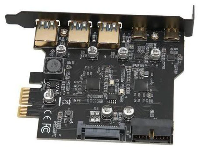 Alt view image 7 of 10 - Usb C Pcie Card, Pcie Usb Card, Pcie 1x To Usb Expansion Card 3xusb3.0 2xtype C 19pin 5 Port Expansion Adapter Card Thunderbolt Card Usb C Card Usb Pcie Card For Pc for Pc Desktop