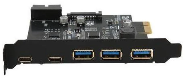 Alt view image 8 of 10 - Usb C Pcie Card, Pcie Usb Card, Pcie 1x To Usb Expansion Card 3xusb3.0 2xtype C 19pin 5 Port Expansion Adapter Card Thunderbolt Card Usb C Card Usb Pcie Card For Pc for Pc Desktop