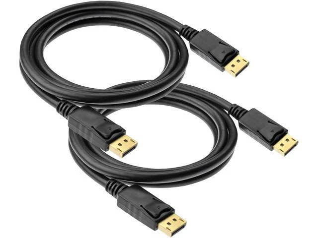 Alt view image 7 of 12 - DisplayPort to Displayport Cable 6 Feet Gold Plated Display Port to Display Port Cable 4K@60HZ Resolution(Male to Male) for DisplayPort Enabled Desktops and Laptops to Displays (2 Pack)