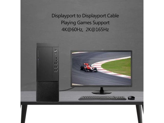 Alt view image 9 of 12 - DisplayPort to Displayport Cable 6 Feet Gold Plated Display Port to Display Port Cable 4K@60HZ Resolution(Male to Male) for DisplayPort Enabled Desktops and Laptops to Displays (2 Pack)