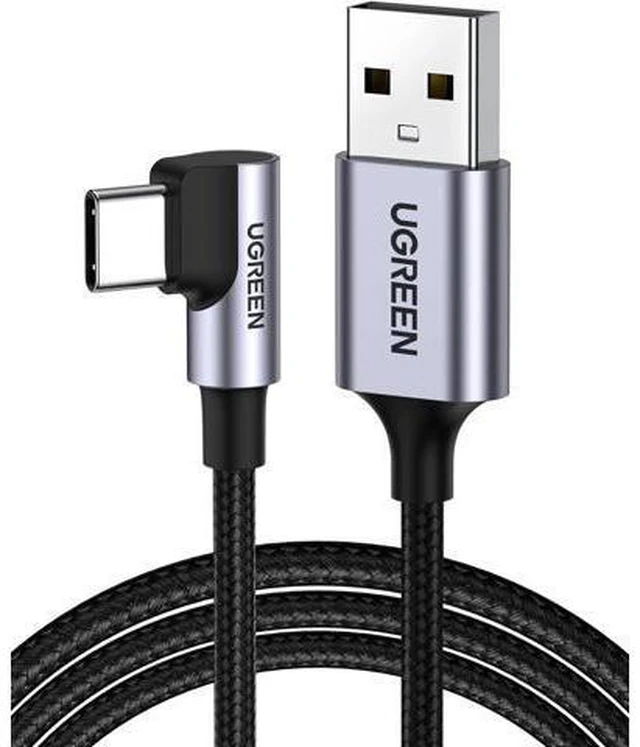 Alt view image 8 of 14 - UGREEN USB C Cable Right Angle 90 Degree Nylon Braided USB Type C Cable Fast Charging Cord for PS5 Controller,Samsung Galaxy S10 Plus, Note 9, S9 Plus, S8, A8 2018, A5 2017, Google Pixel 4 XL(6ft)