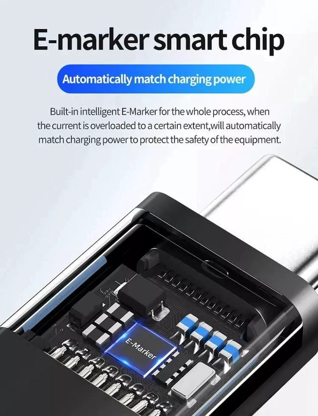 Alt view image 10 of 14 - High Speed USB-C 4 Cable Data Transfer Cord Fast Charging Compatible with iPhone 15, MacBook, iPad, Galaxy S23 40Gbps PD 100W Black Wire 1.5 M / 4.9 Feet