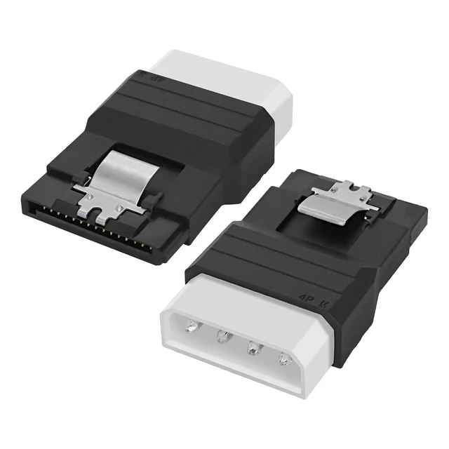 Alt view image 8 of 14 - IDE to SATA Adapter IDE 4Pin to SATA 15Pin Power Adapter Male to Female Power Converter for Hard Drives Solid State Drives HDD SSD CD DVD Drive - 2PCS