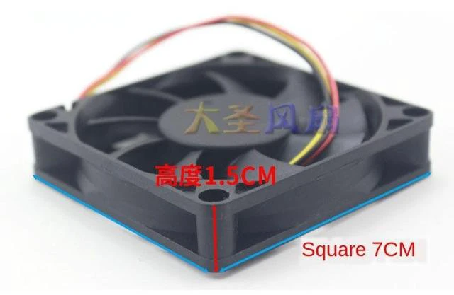 Alt view image 7 of 8 - For everflow R127015BU DC 12V 0.30Amp 7015 7CM computer pc chassis Cooling Fan