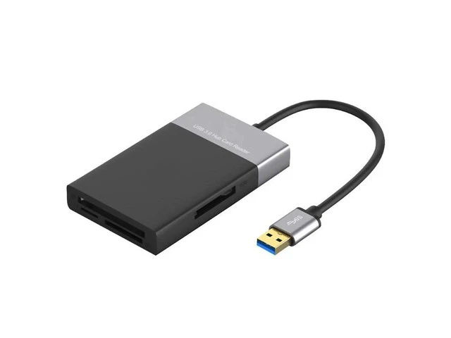 Alt view image 6 of 10 - 6 In 1 Multi Memory Card Reader USB 3.0 2 Port HUB Adapter for XQD CF TF MicroSD Compact Flash USB3.0 Card Reader PC High Speed