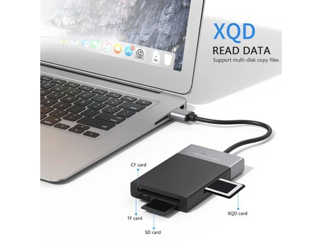 Alt view image 9 of 10 - 6 In 1 Multi Memory Card Reader USB 3.0 2 Port HUB Adapter for XQD CF TF MicroSD Compact Flash USB3.0 Card Reader PC High Speed