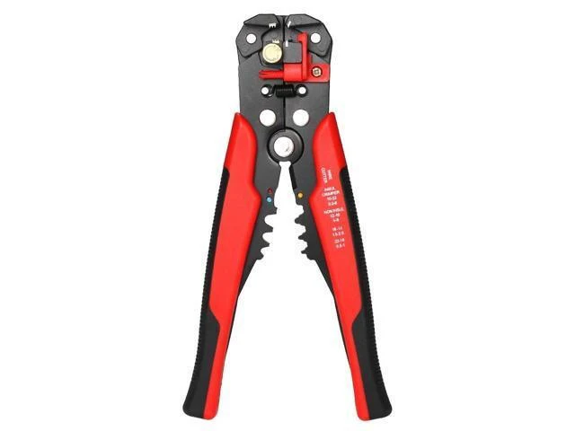 Alt view image 7 of 12 - Multi-functional 8" Self-adjusting Cable Wire Stripper With Cutter & Crimper Automatic Wire Stripping Pliers Crimping Tool 10-24AWG - Red