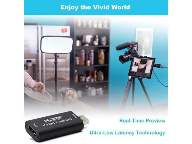 Alt view image 8 of 10 - BlueAVS HDMI to USB Video Capture Card 1080P for Live Video Streaming Record via DSLR Camcorder Action Cam - Capture 1080P@30Hz (Metal-Black)