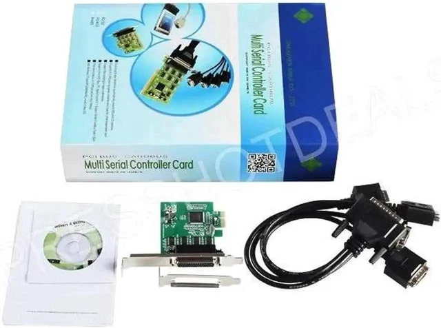 Alt view image 7 of 8 - PCI Express PCI-E 4 Port Serial RS-232 COM DB9 Card Adapter Converter