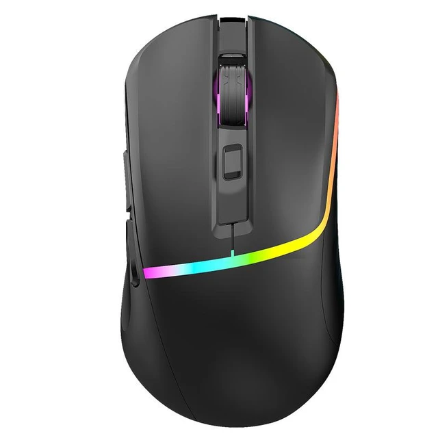 Alt view image 7 of 12 - M96 Triple-Mode Gaming Mouse Wired + 2.4G + Bluetooth 5.1, RGB, 7200 DPI, 400mAh Battery, for PC/Laptop/Mac Black