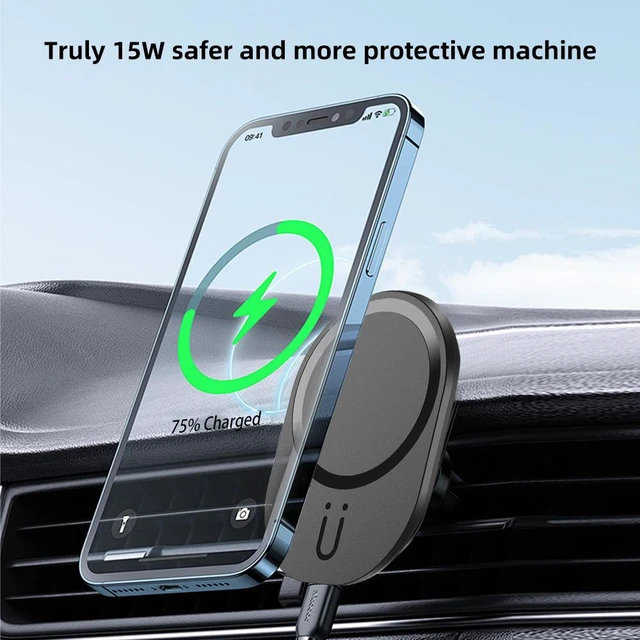 Alt view image 9 of 12 - 15W MagSafe Magnetic Wireless Car Charger, Fast Charging Dashboard & Air Vent Mount for iPhone, Qi-Certified Car Phone Holder for GPS Navigation Compatible with iPhone 16/15/14/13/12 CE/RoHS