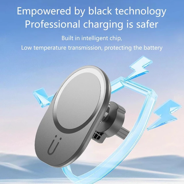 Alt view image 11 of 12 - 15W MagSafe Magnetic Wireless Car Charger, Fast Charging Dashboard & Air Vent Mount for iPhone, Qi-Certified Car Phone Holder for GPS Navigation Compatible with iPhone 16/15/14/13/12 CE/RoHS